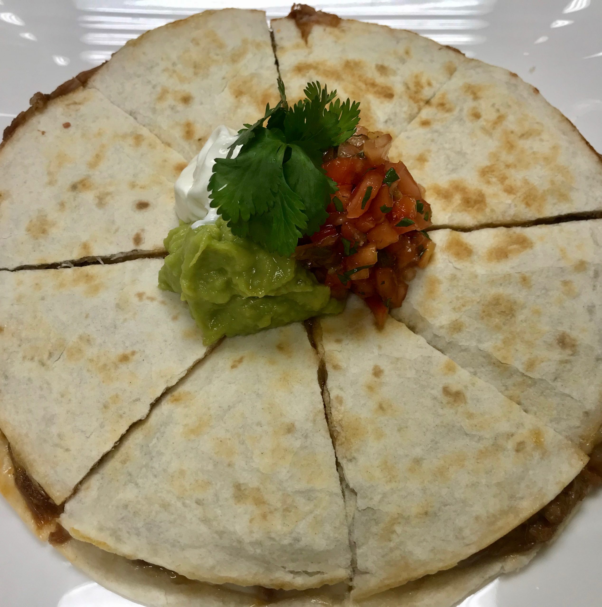 Orange BBQ Kalua Pork Quesadilla with Kaʻū Orange Salsa